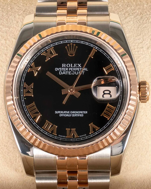 Rolex Datejust 36MM Black Dial Two-Tone Jubilee Bracelet (116231)