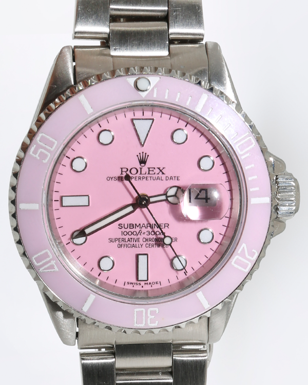 Rolex Submariner Date 40MM Aftermarket Pink Dial Oyster Bracelet (16610)