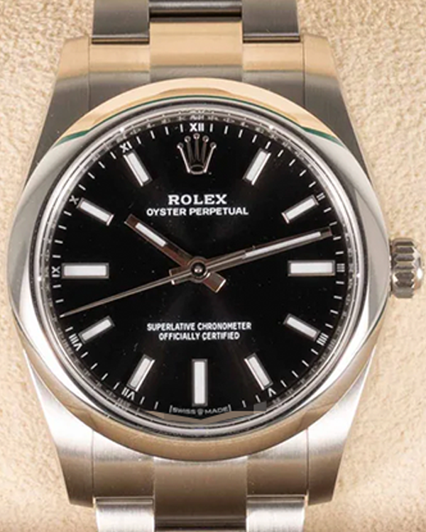 2022 Rolex Oyster Perpetual 34MM Black Dial Steel Bracelet (124200)