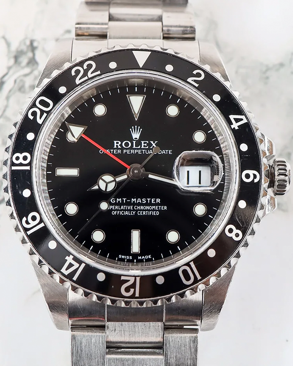 1999 (A Serial) Rolex GMT-Master 40MM Black Dial Oyster Bracelet (16700)