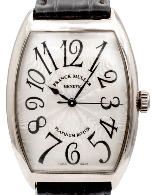 Franck Muller Curvex 34X43 MM White Dial Leather Strap (6850 SC)