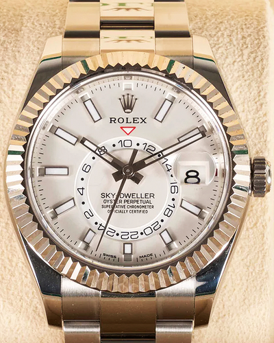 2021 Rolex Sky-Dweller 42MM White Dial Oystersteel Bracelet (326934)