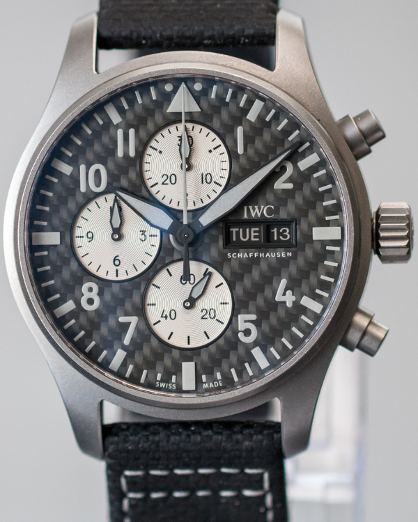 2022 IWC Pilot Chronograph "AMG" 43MM Black Dial Leather Strap (IW377903)