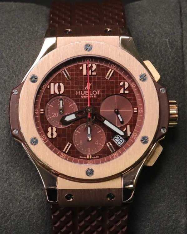 Hublot Big Bang Cappuccino 41MM Brown Dial Rubber Strap (341.PC.1007.RX)