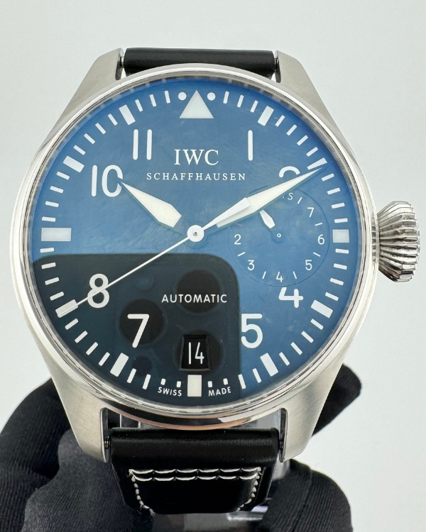 IWC Schaffhausen Pilot 46MM Black Dial Leather Strap (IW500901)