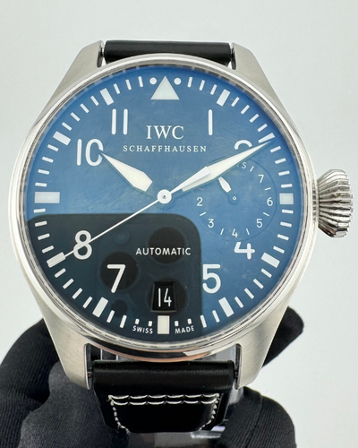 IWC Schaffhausen Pilot 46MM Black Dial Leather Strap (IW500901)