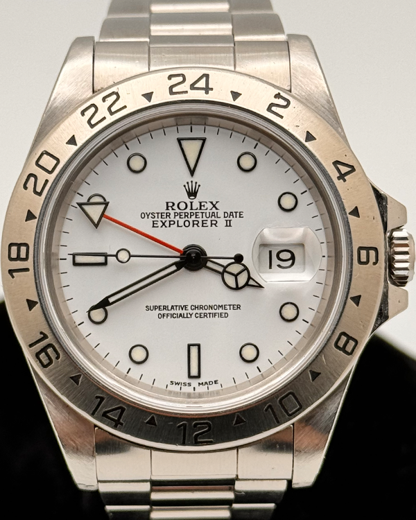 No Reserve - Rolex Explorer II "Polar" 40MM White Dial Steel Bracelet (16570)