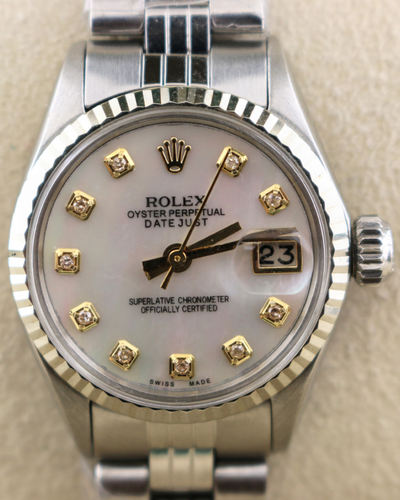 1968 (1.7 Mill serial) Rolex Lady-Datejust Date 26MM Aftermarket Mother Of Pearl Dial Jubilee Bracelet (6517)