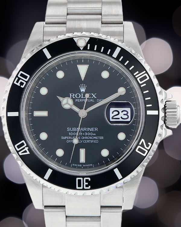 2010 Rolex Submariner Date 40MM Black Dial Steel Bracelet (16610)