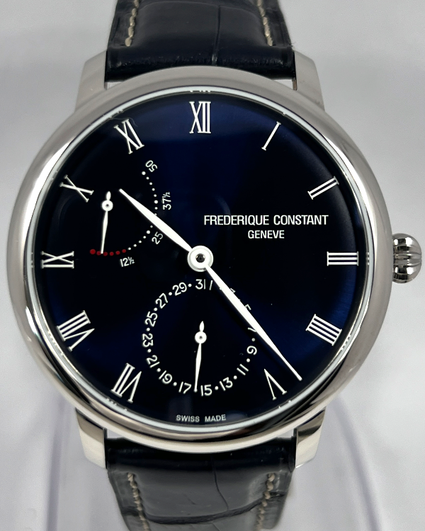 Frederique Constant Slimline 40MM Blue Dial Leather Strap (FC-723NR3S6)