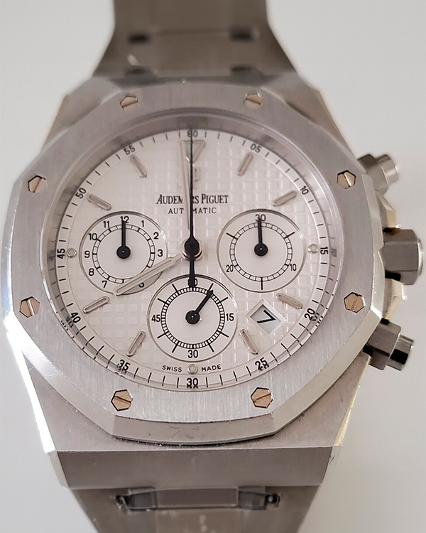 Audemars Piguet Royal Oak Chronograph 39MM White Dial Steel Bracelet (26300ST)