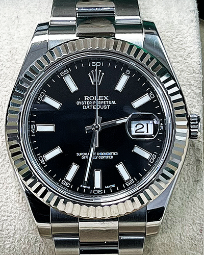 2015 Rolex Datejust II 41MM Black Dial Oyster Bracelet (116334)