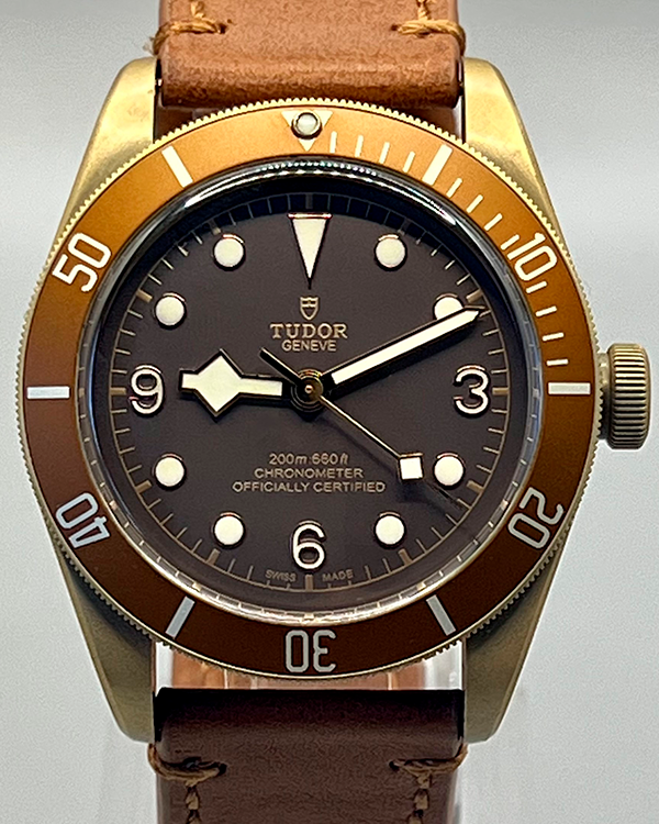 No Reserve - 2018 Tudor Heritage Black Bay Bronze 43MM Brown Dial Leather Strap (79250BM)