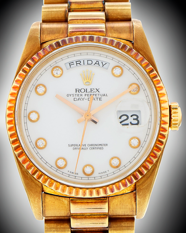 Rolex Day-Date 36MM White Dial President Bracelet (18238)