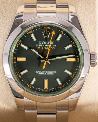 Rolex Milgauss 40MM Black Dial Oyster Bracelet (116400GV)