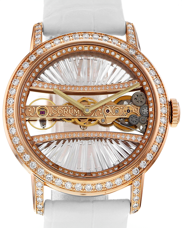 Corum Golden Bridge 39MM Crystal Dial Leather Strap (B113/03974)