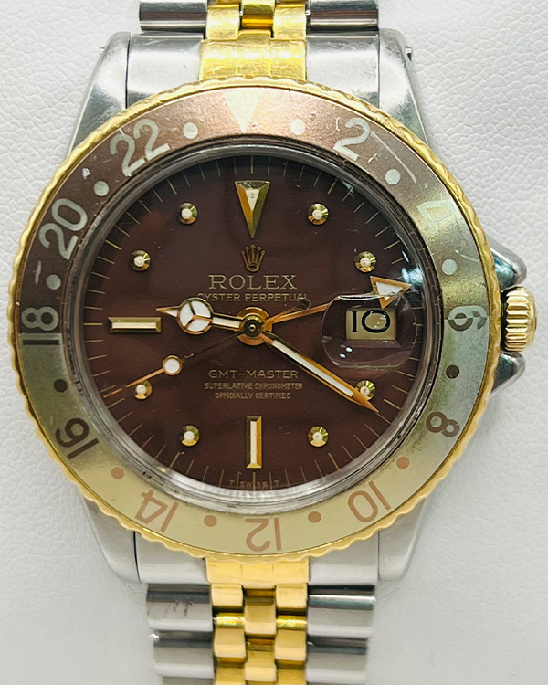 Rolex GMT-Master "Rootbeer" 40MM Brown Dial Two-Tone Jubilee Bracelet (1675)