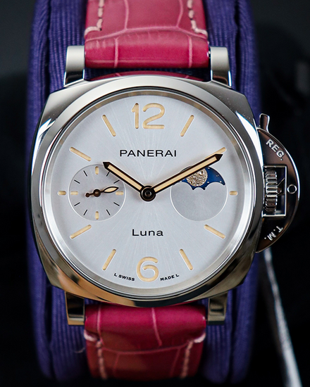 2023 Panerai Luminor Due Luna 38MM Strap Steel White Dial