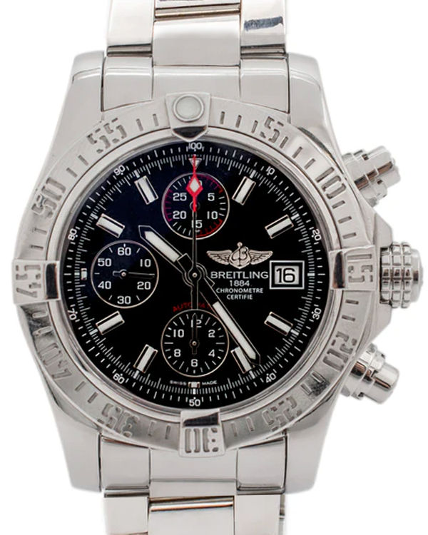 Breitling Avenger II 43MM Black Dial Steel Bracelet (A13381)