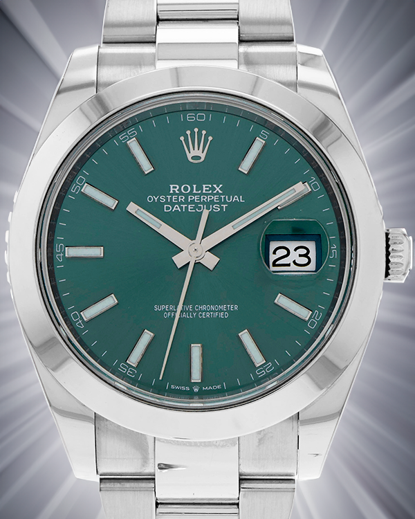 2022 Rolex Datejust 41MM Green Dial Oyster Bracelet (126300)