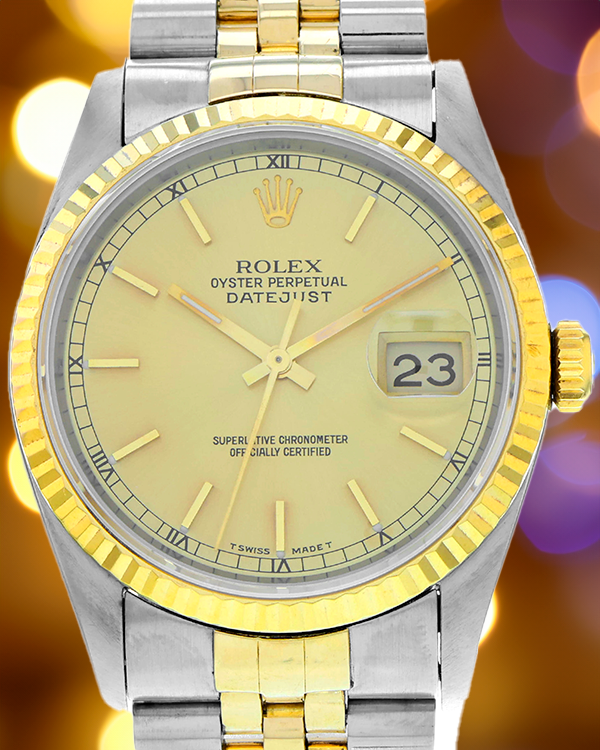 1993 Rolex Datejust 36MM Champagne Dial Two-Tone Jubilee Bracelet (16233)