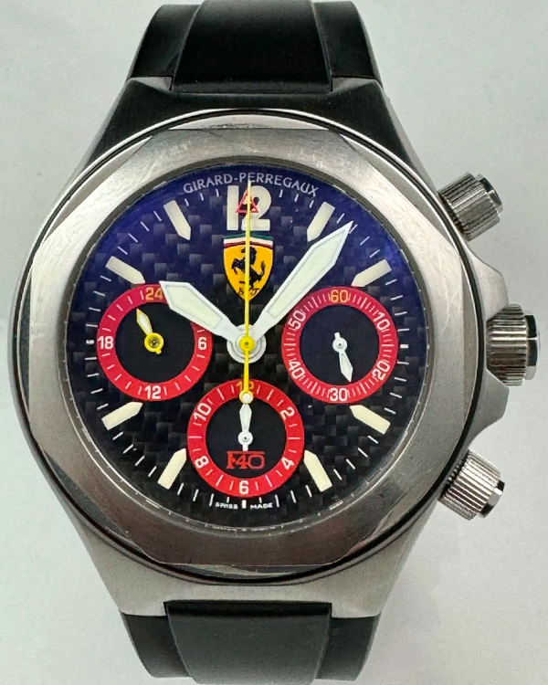 Girard Perregaux Ferrari Laureato EVO3 44MM Black Dial Rubber Strap (80190.11.651.FK6A)