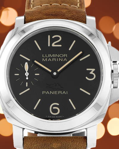 2012 Panerai Luminor Marina "Sao Paulo" 44MM Black Dial Leather Strap (PAM00470)