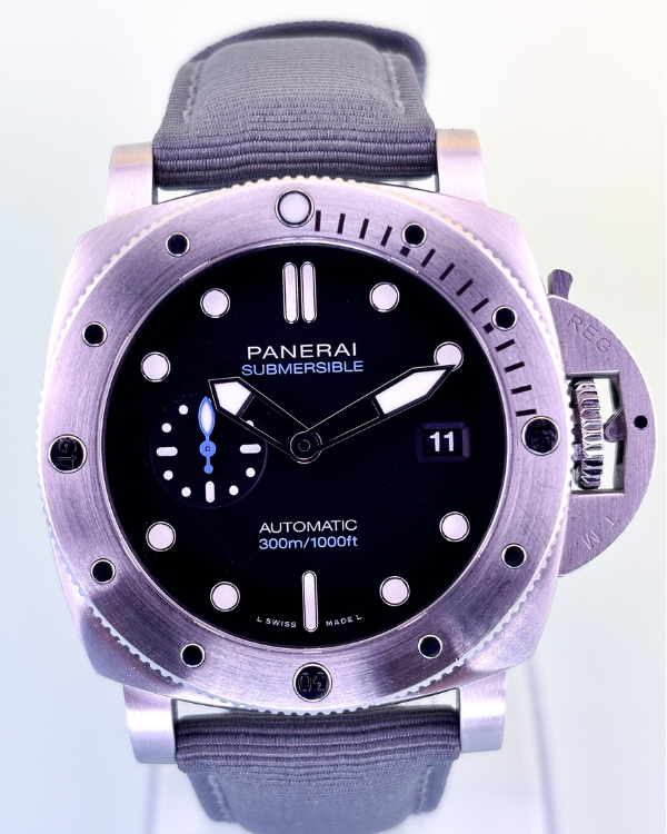 2023 Panerai Luminor Submersible “QuarantaQuattro” 44MM Black Dial Textile Strap (PAM01229)