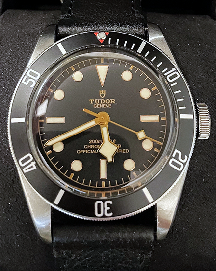 2019 Tudor Black Bay Heritage Bay 41MM Black Dial Leather Strap (79230N)