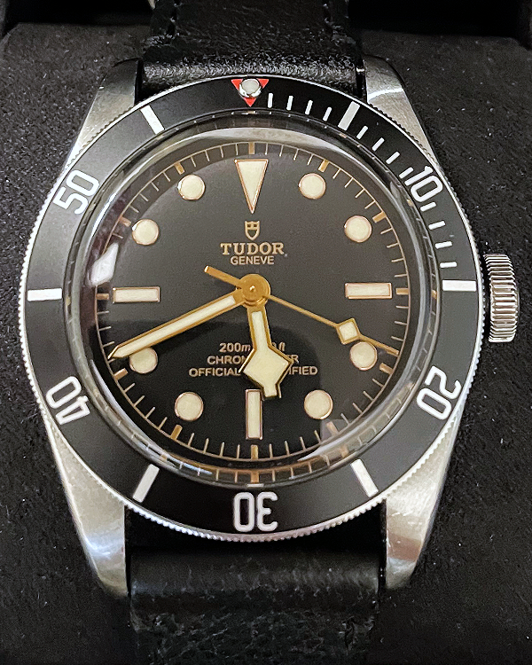 2019 Tudor Black Bay Heritage Bay 41MM Black Dial Leather Strap (79230N)