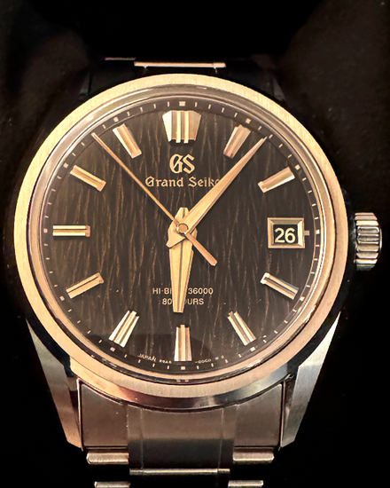 Grand Seiko Evolution 9 Collection "Night Birch" 40MM Black Dial Titanium Bracelet (SLGH017)