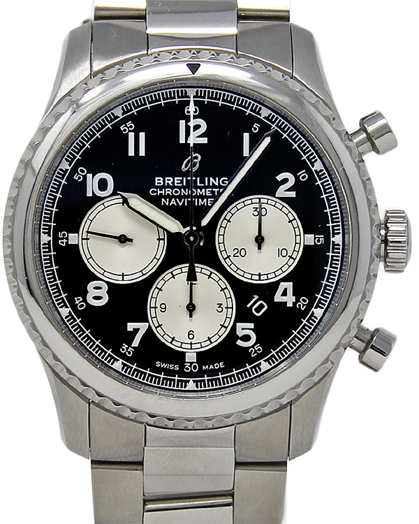 Breitling Navitimer 8 Chronograph 43MM Black Dial Steel Bracelet (AB0117)