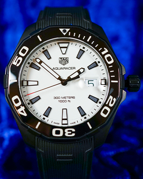 No Reserve - TAG Heuer Aquaracer Quartz 43MM Titanium White Dial