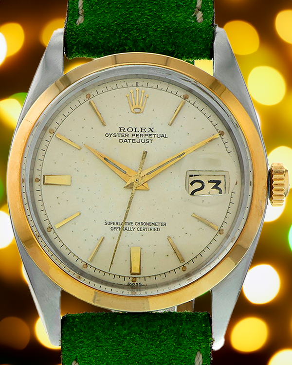 Rolex Datejust Vintage 36MM Champagne Dial Leather Strap (1600)