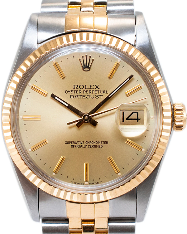 1985 Rolex Datejust 36MM Champagne Dial Two-Tone Jubilee Bracelet (16013)