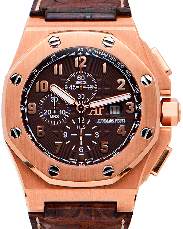 Audemars Piguet Royal Oak Offshore 48MM Brown Dial Leather Strap (26158OR.OO.A801CR.01)