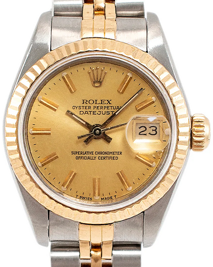 Rolex Lady-Datejust 26MM Champagne Dial Two-Tone Jubilee Bracelet (69173)