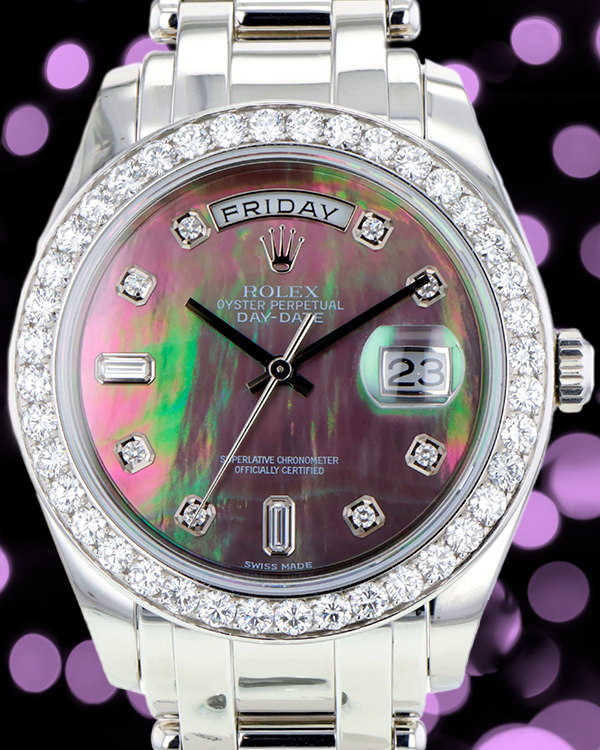 Rolex Day-Date Special Edition 39MM Mother Of Pearl Dial Pearlmaster Platinum Bracelet (18946)