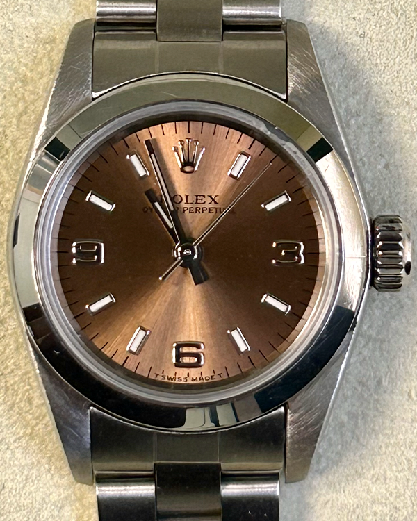 Rolex Oyster Perpetual 26MM Brown Dial Oyster Steel Bracelet (67180)