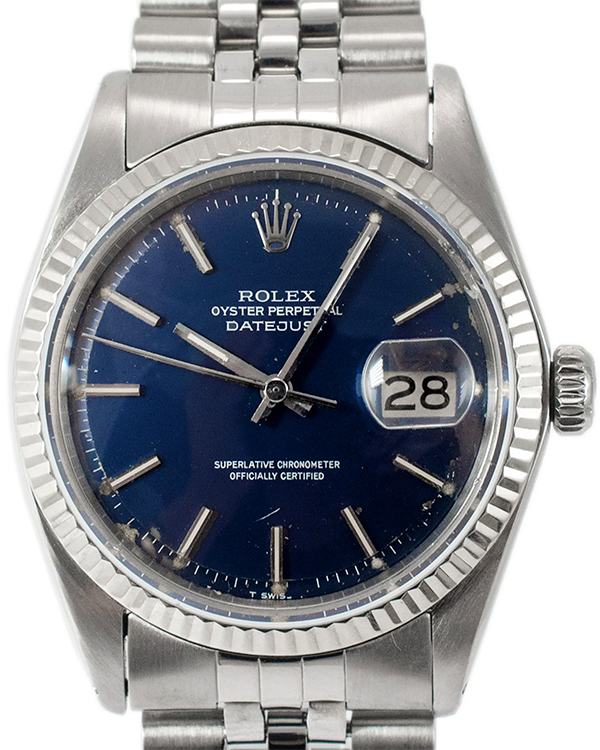 1977 (5 Mill Serial) Rolex Datejust 36MM Blue Dial Jubilee Bracelet (1601)