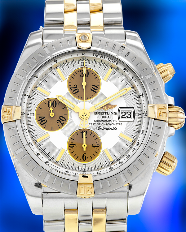 Breitling Chronomat Evolution 44MM Silver Dial Two-Tone Bracelet (B13356)