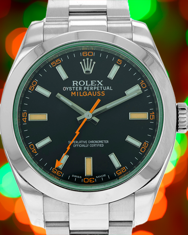 Rolex Milgauss 40MM Black Dial Oyster Bracelet (116400GV)