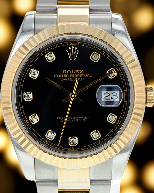 Rolex Datejust 41MM Black Dial Two-Tone Oyster Bracelet (126333)