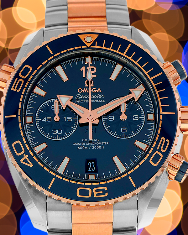 2023 Omega Seamaster Planet Ocean Chronograph 45.5MM Blue Dial Two-Tone Bracelet (215.20.46.51.03.001)