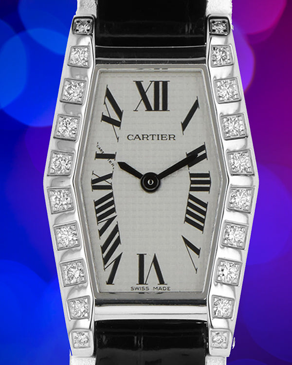 Cartier Hexagonal Lanières de Cartier 18MM Quartz Silver Dial Leather Strap (WJ2008X3 2560)