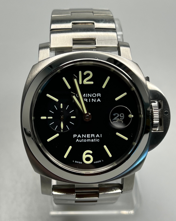 2008 Panerai Luminor Marina Automatic 44MM Black Dial Steel Bracelet (PAM00299)