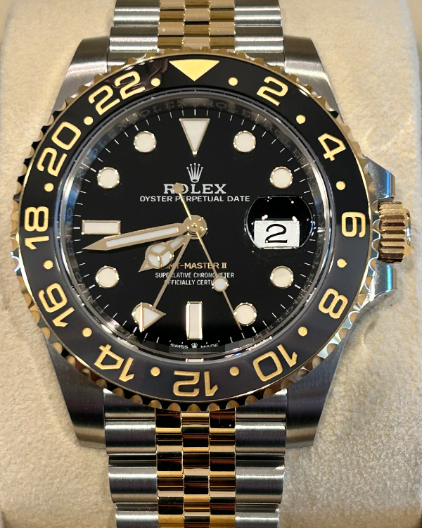 2024 Rolex GMT-Master II 40MM Black Dial Two-Tone Jubilee Bracelet (126713GRNR)