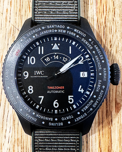 2024 IWC Schaffhausen Pilot Chronograph Top Gun 46MM Black Dial Textile Strap (IW395505)