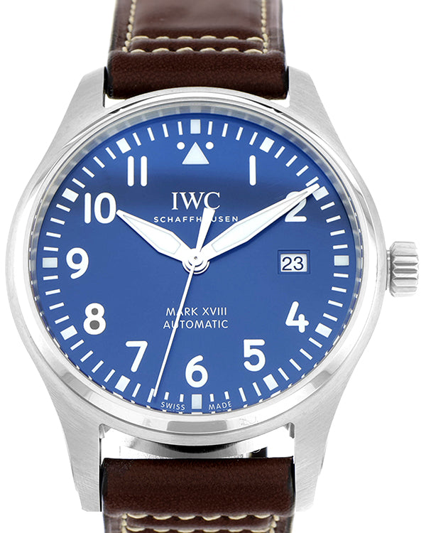 2023 IWC Schaffhausen Pilot Mark XVIII "Le Petit Prince" 40MM Blue Dial Leather Strap (IW327010)