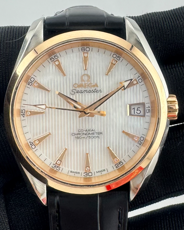 Omega Seamaster Aqua Terra 150M 38.5MM White Dial Leather Strap (231.23.39.21.55.001)